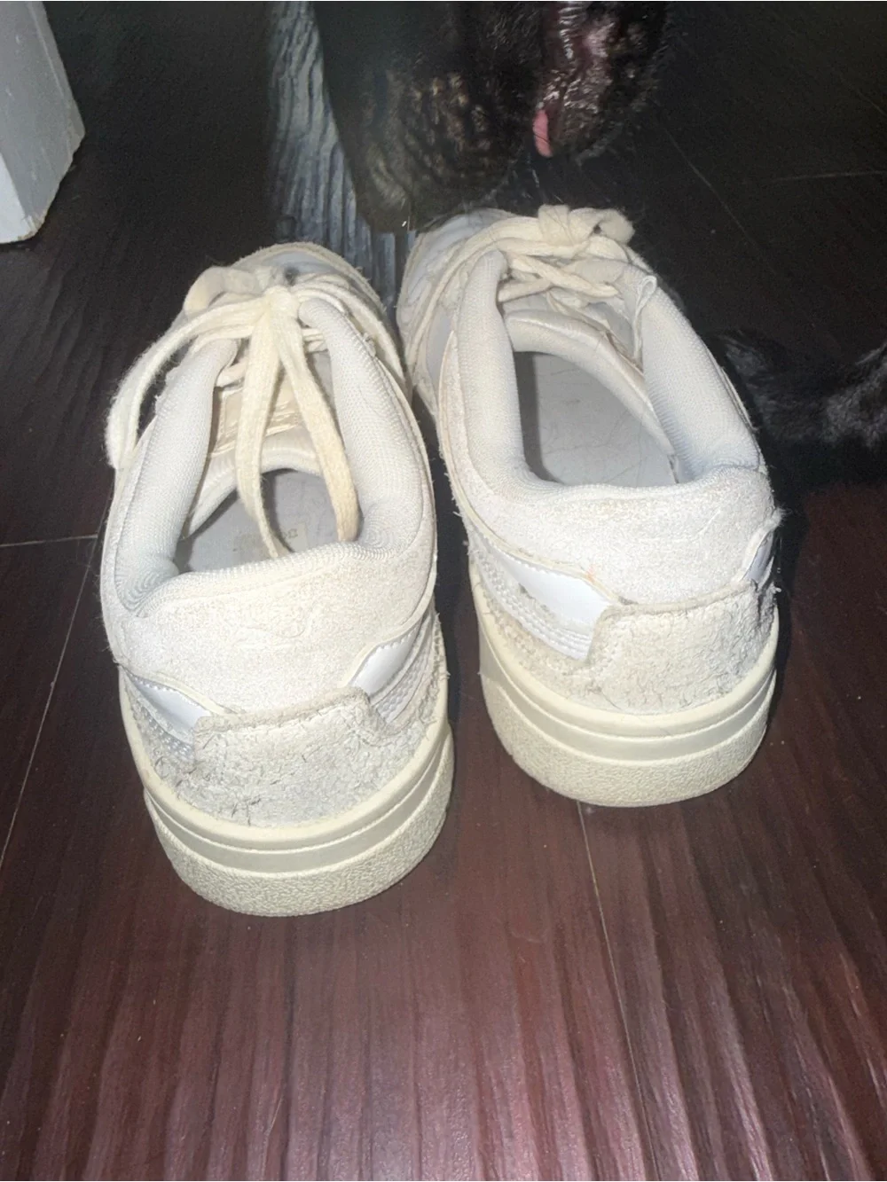 Puma Cream and White Trainer Sneaker